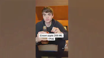 Leach chugs a 200 ML bottle of apple crown royal